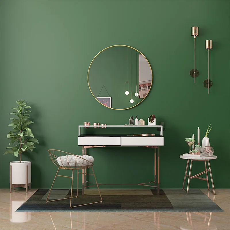 Espejos Spejl 2024 Lovely Brass Look Large Round Metal Framed Mirror Decorative Mirror Iron Frame gold black wall Mirror