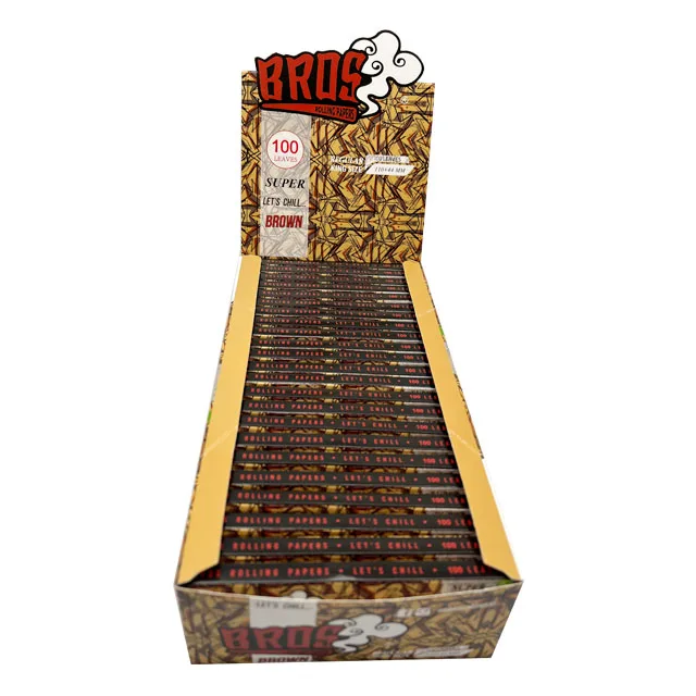 dragon bros brown  100L  cigarette rolling papers brown paper custom for smoking  OEM