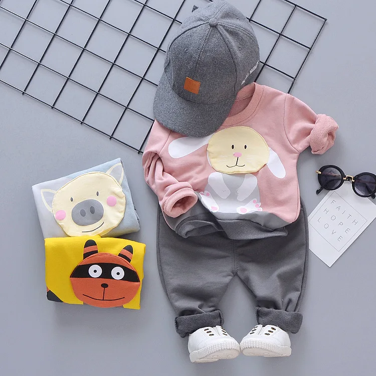 Cartoon 2 pieces set 3 year old valentines boy clothes springs