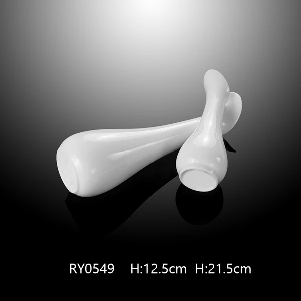 Promotion Vase White Porcelain Morning Glory Vase Tall 15Cm White Porcelain Vase