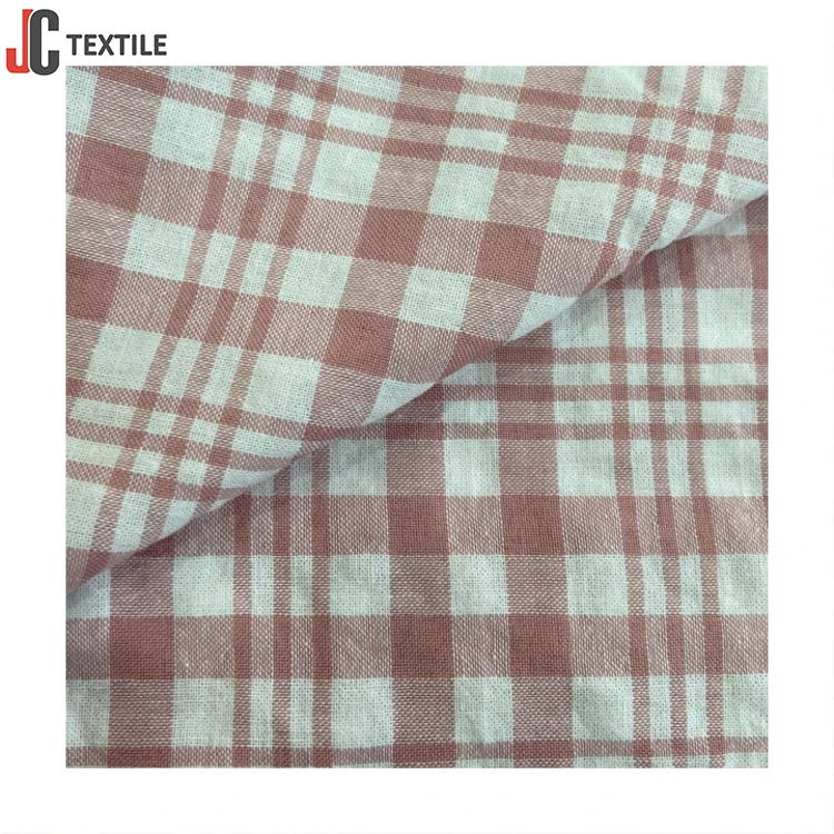 China Manufacturer Wholesale Light Weight Rocamadour Canvas Plaid Polyester/Cotton Yarn Dye Check Fabric