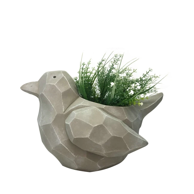 The outdoor garden imitates cement fiberglass plant pots animal pots for plants