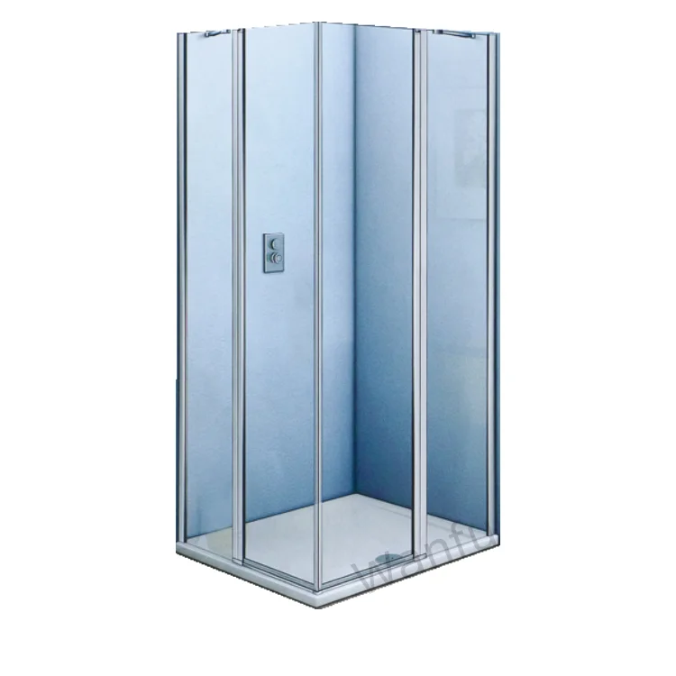 Хорошая цена квадратная стеклянная душевая кабина 90x90 для ванной без рамки