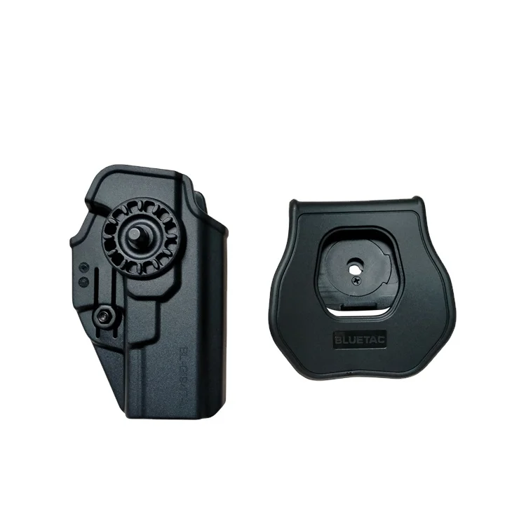 Bluetac Tactical Polymer Gun Holster Index Finger Release Universal Gun Holster Multi Carry Attachment Options