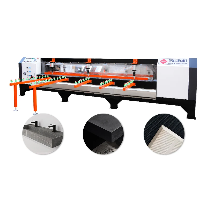 Hoyun stone chamfering machine large format tile slab joint45 mitre chamfer machine cutting and grinding stone machine