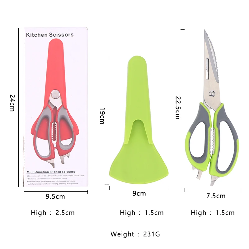 Spot Super sharp Detachable 7 in 1 Kitchen Shears Multifunction Stainless Steel Kitchen Scissors With Magnetic Holder