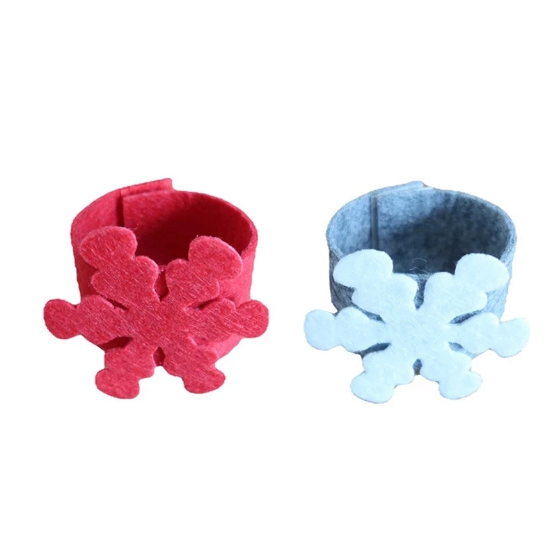 Christmas Snowflake Shaped Napkin Rings Tissue Napkin Buckles High Quality Small Fresh Wedding Party Event Table Decorations