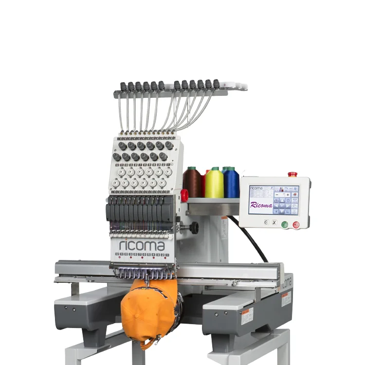 RiCOMA 12 needle embroidery machine computerized Single head High cost-effective 6 needle/12 needle/15 needle multi-function