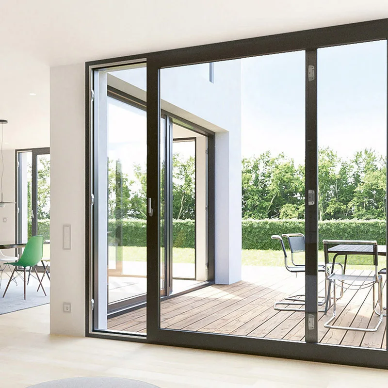 15% Off Manufacturer Price Lowes 3 6 Panel Multi Slide Door 72 X 80 96 X 80 Black Sliding Toughened Glass Patio Door