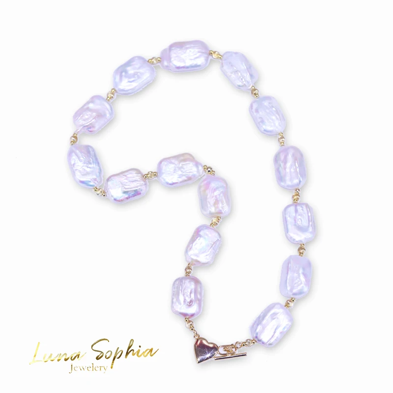 China Quality Manufacturer Natural Cultured Baroque Pearl Shaped Irregular Necklace Pearls Natural