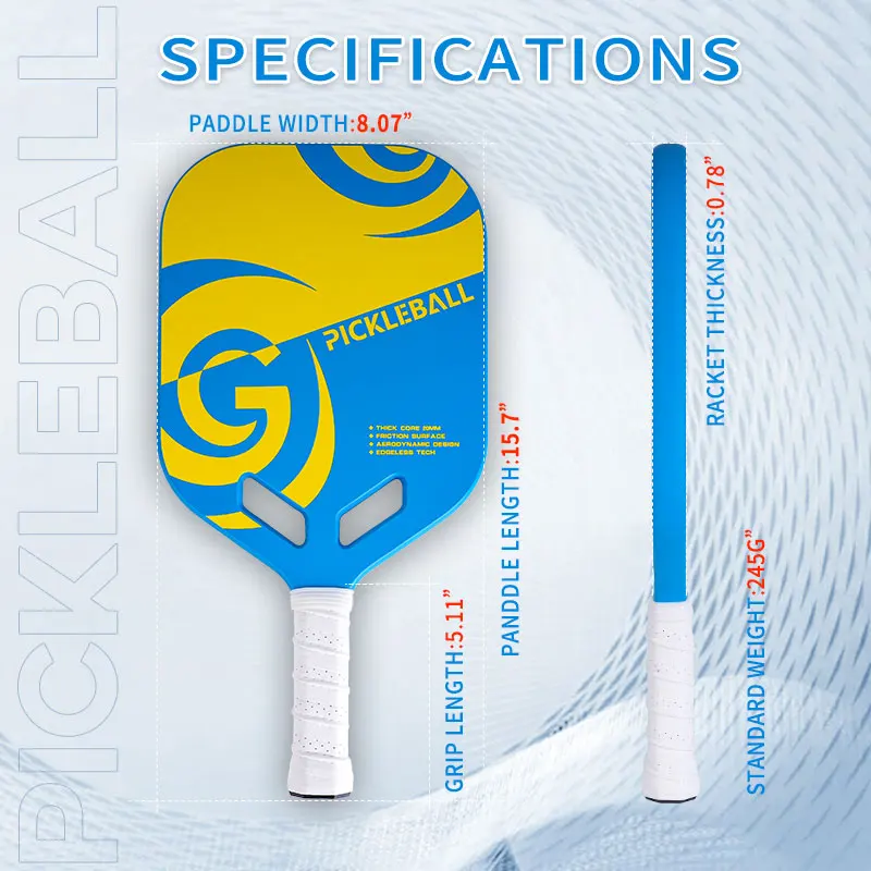 High Quality Usapa Approved Thermoformed Custom 3K T700 T300 Carbon Fiber Pickleball Paddle Graphite Pickle Ball Racket