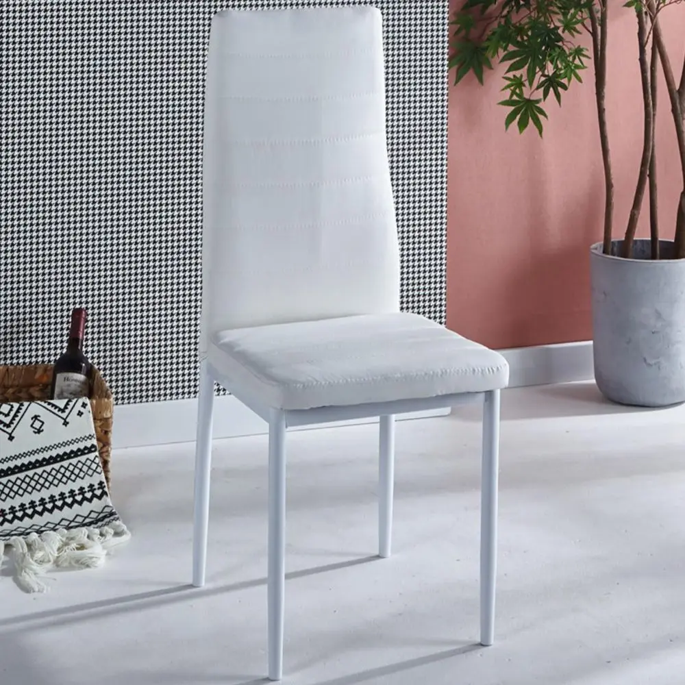 detachable fabric seat metal leg modern style  armless dining room chair