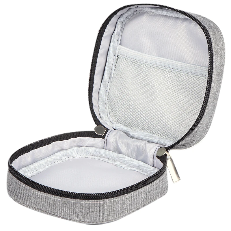 New Arrival Multi-function Carry Earphone Case Household Travel Headphone Storage With Zipper Mini