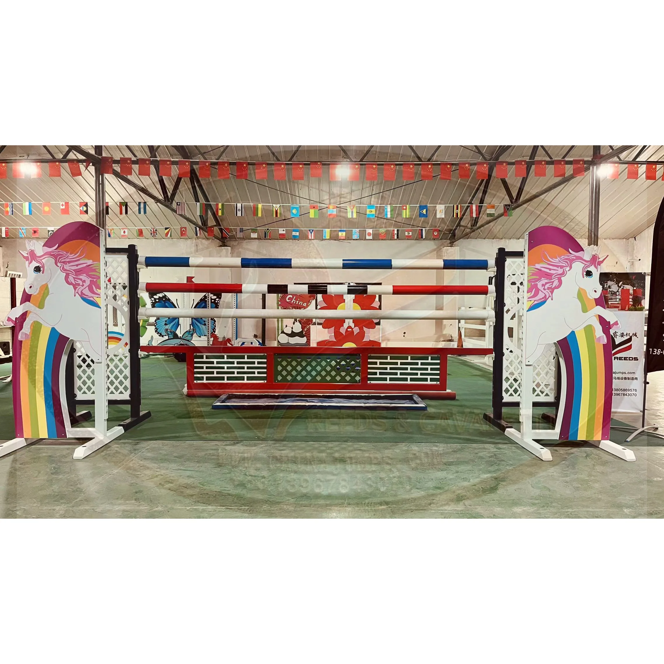 Reeds Grant Prix Show Jump Equipment Whole set customized Aluminum frame for Equestrian competition