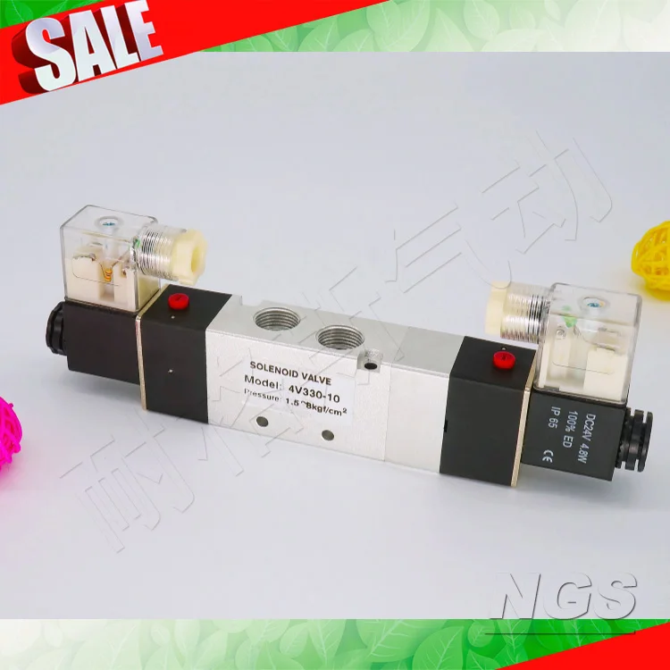 Пневматический цилиндр Соленоидный клапан 4V310-10 4V320-10 4V330C-10 4V330P-10 4V330E-10 4V310-08 AC220V DC24V