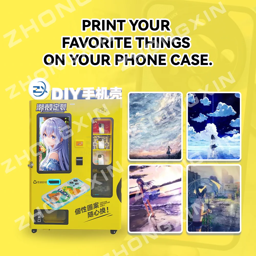 3D phone case printing vending machine business phone case booth automat print picture machine supplier