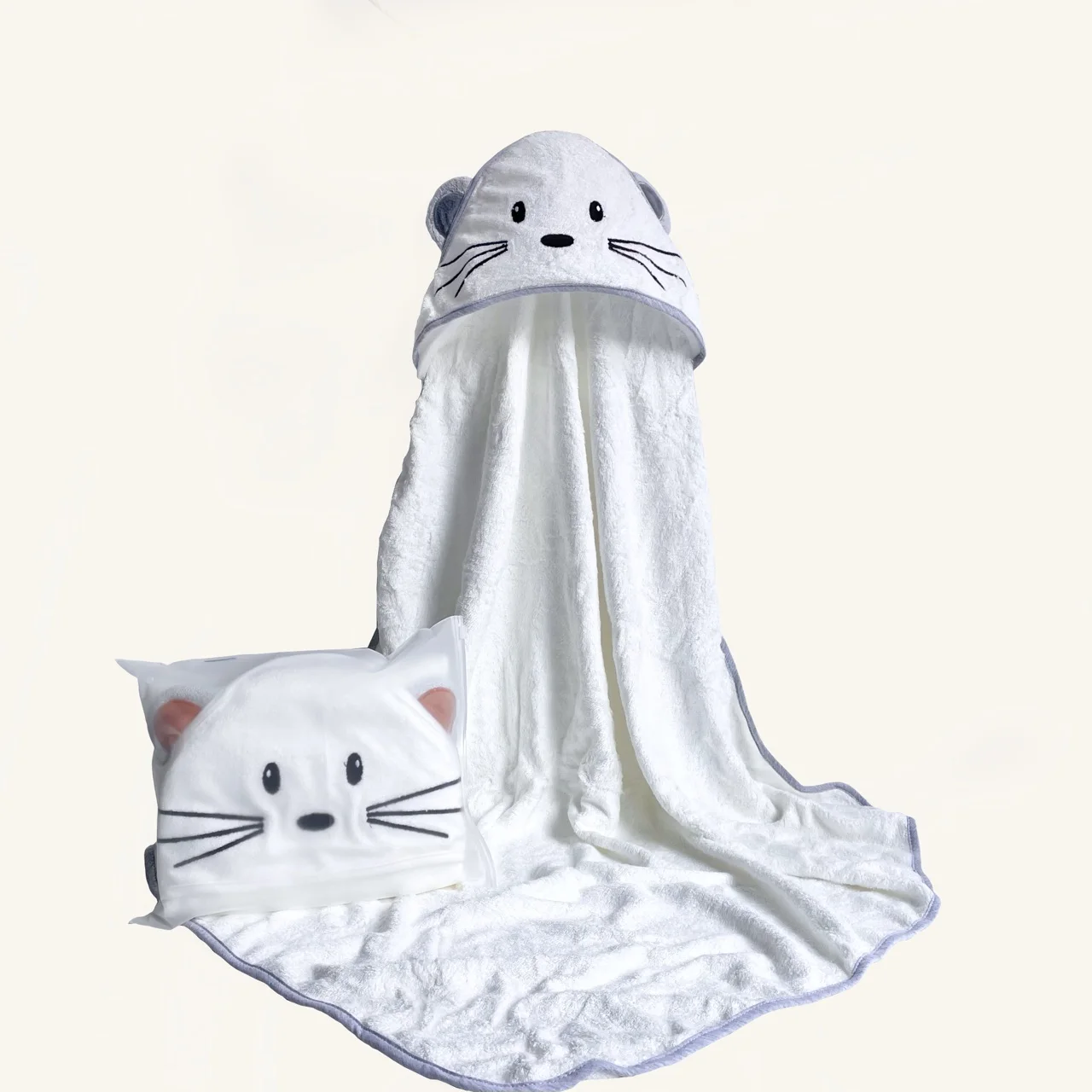 China wholesale 500GSM Cute Design Organic Bamboo Bath Towel Super Soft Bamboo Hooded Towel For Newborn Bath Towel