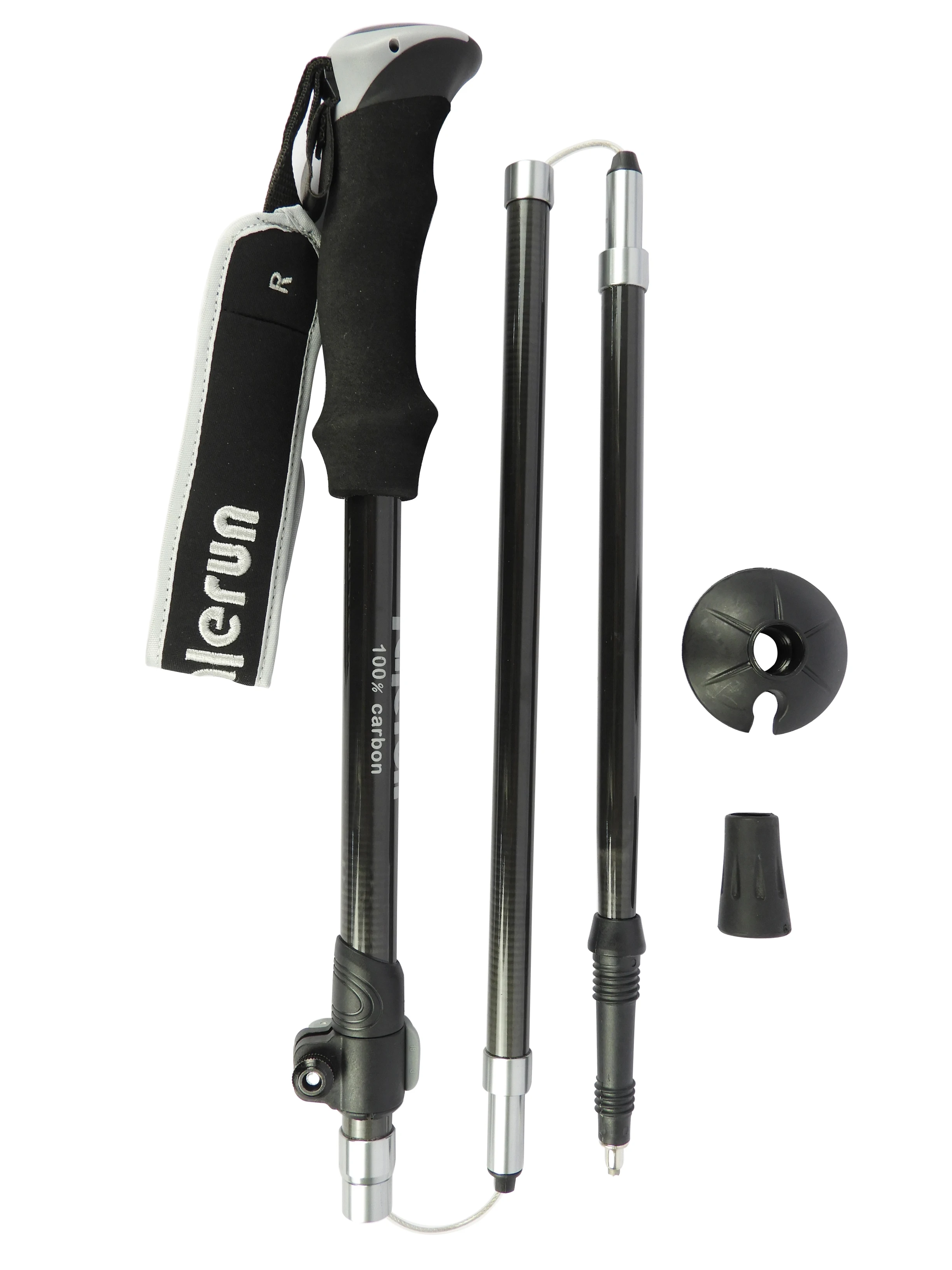 Full carbon Portable New Style Superior Quality Trekking Poles YMC5-E7-GY  Walking Hiking Trekking Poles / Sticks with Cork Hand