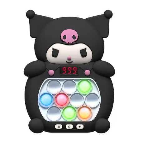 YWMX Cartoon Girl Boy Pop Bubbles Decompression Toys Whack-a-mole Fidget Toys Electronic Quick Push Squeeze it with screen