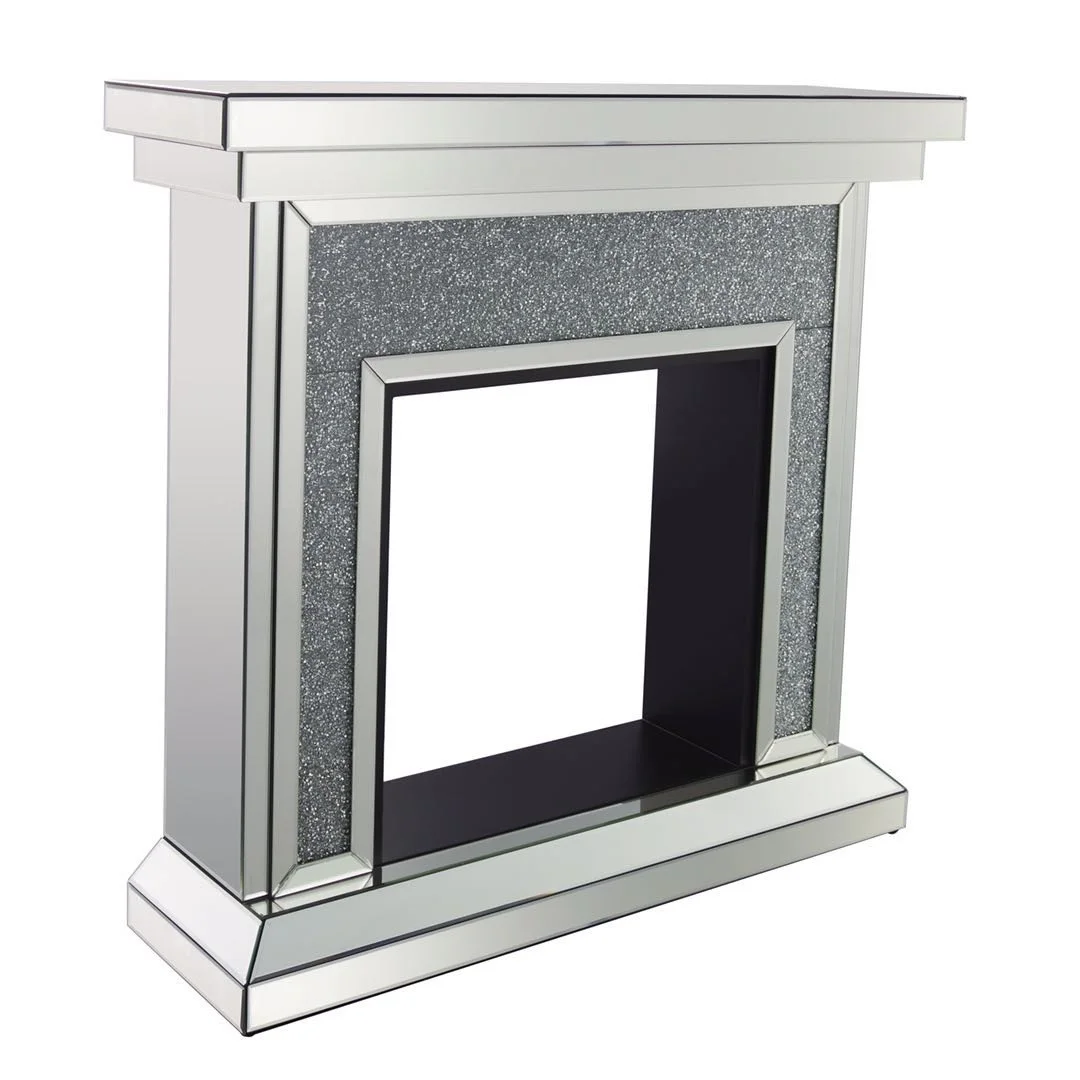 Led Light Electric Fireplace Flame Effect Modern High Quality 220 240V Glass Mirrored Living Room Electric Fireplace for Hotel