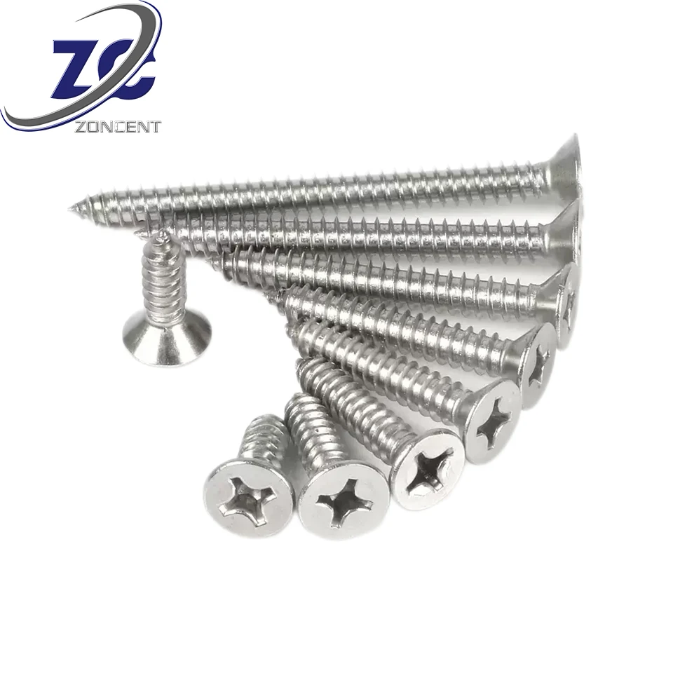 Customized Screw M2 M3 M4 M5 M6 Brass Stainless Steel Oxide Black Pan Flat Truss Phillip Head Self Tapping Screw