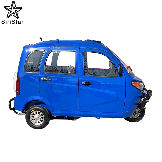 3 Wheel Motorized Passenger Tricycle with Closed Body Five Passenger Seats