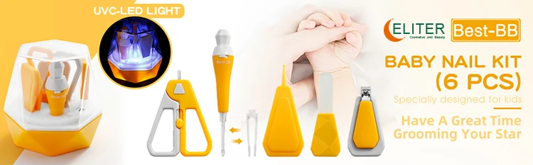 Eliter Hot Sell In Stock Cute Safe Use Baby Nail Grinder Babi Nail Clipper Set Babi Pedicure Newborn Grooming Kit