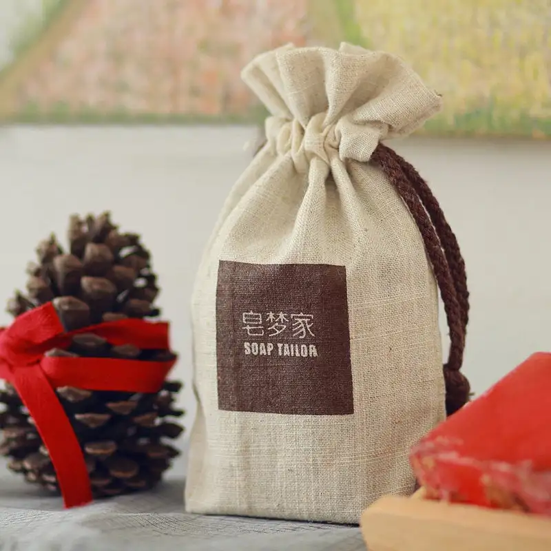 
flat bottom drawstring pouch personalized bag jewelry packaging pouch with business logo thick cotton drawstring bag 
