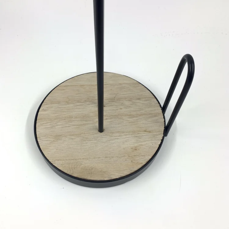 Iron  MDF Kitchen Standing Paper Towels Holder  Rack for Tissue and Napkin in Roll