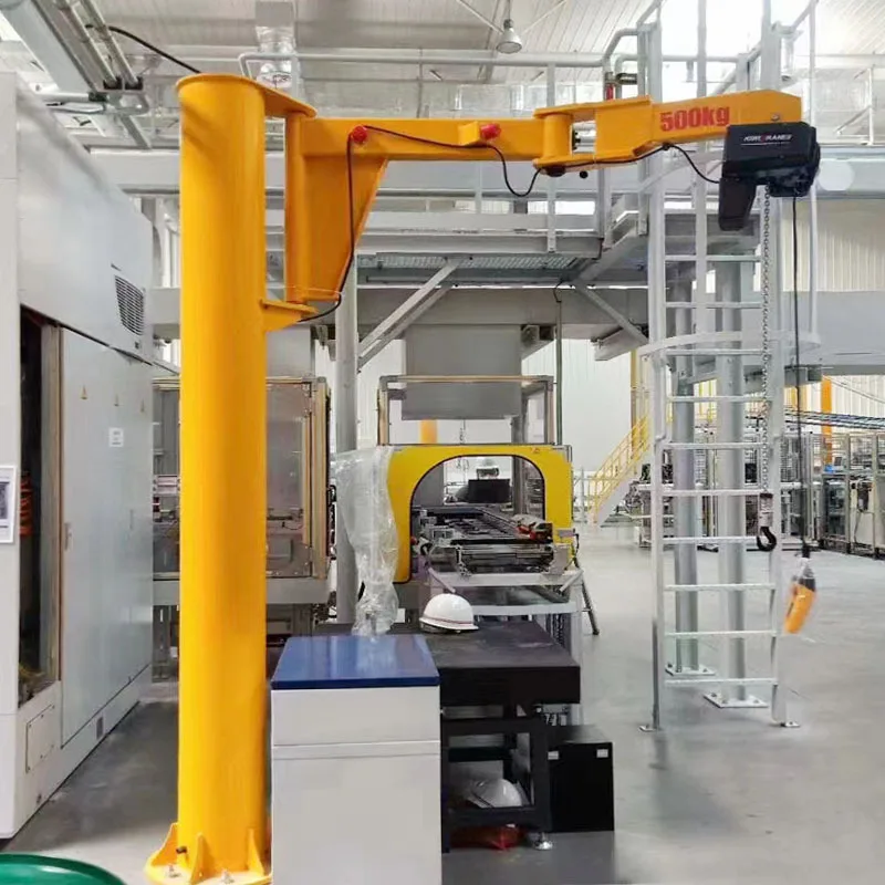 Mini Hand Operated Mobile Fold Arm Jib Crane  Design Small  Price 1 Ton 3 Tone Electric Cantilever Self Standing JIB Crane