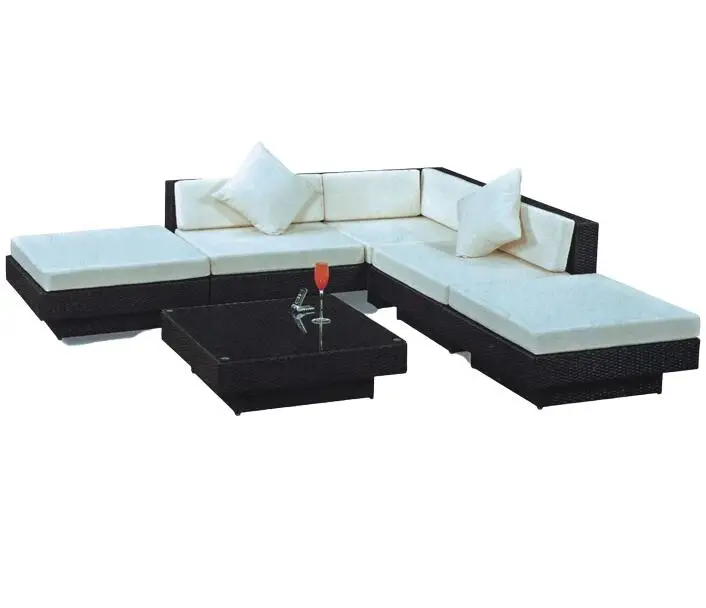 Rattan wicker Hotel  garden furniture patio outdoor backyard sectional sofa set