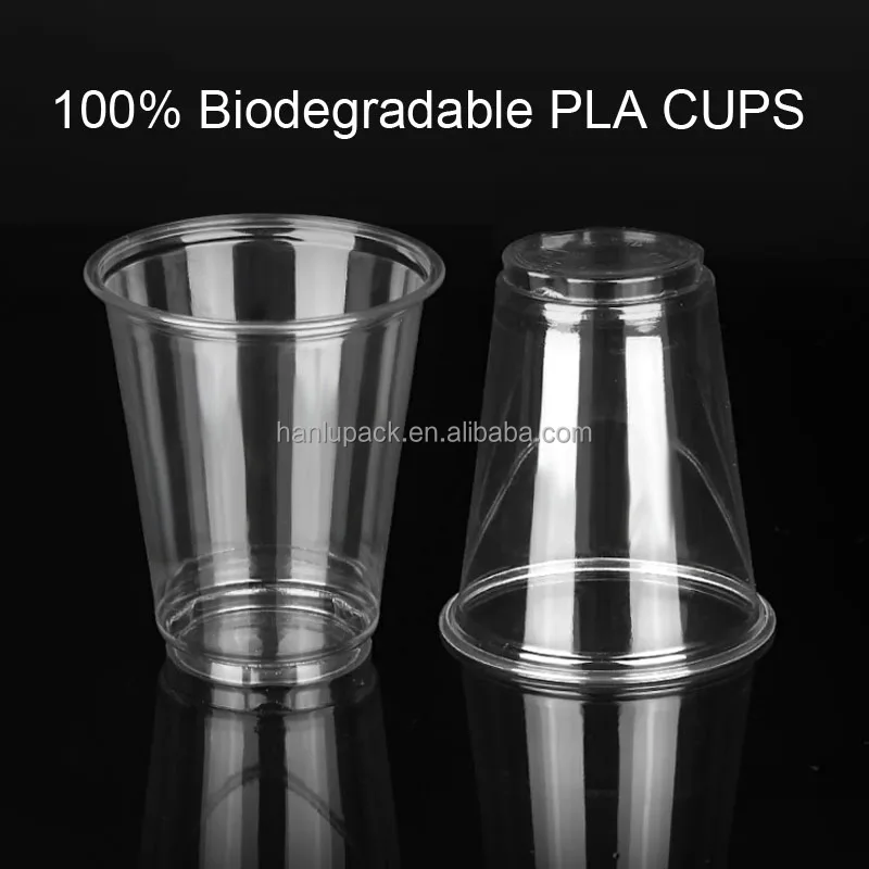 Фабричные 100% биоразлагаемые пользовательские стаканчики пла, пластиковые биоразлагаемые Пузырьковые стаканчики для молока, чая, напитков