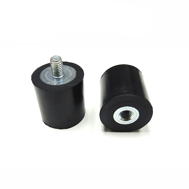 Female Cylindrical Car Engine Neoprene Feet Bumper VD Type Rubber Vibration Damper 20x20 m4 m6 Shock Absorber With Bolt Screw