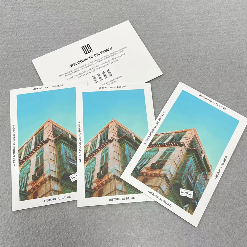 Recyclable Paper Thank You Card For Small Business Color Printing Postcard Custom Print