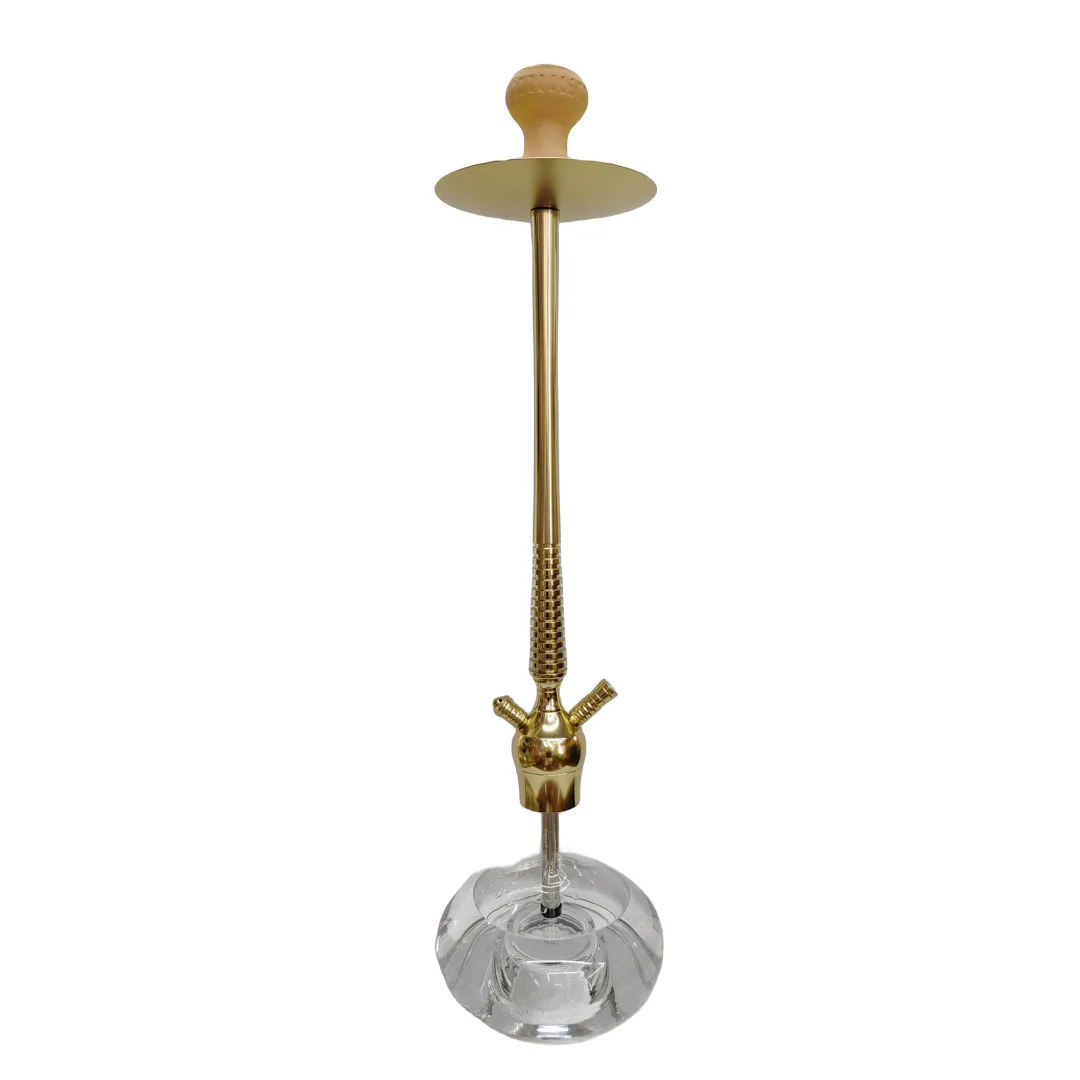 Premium Quality Customized Union Shisha Hookah Pipe Portable Golden Aluminum Big Smoke Hookah Set for Chicha Use Wholesale