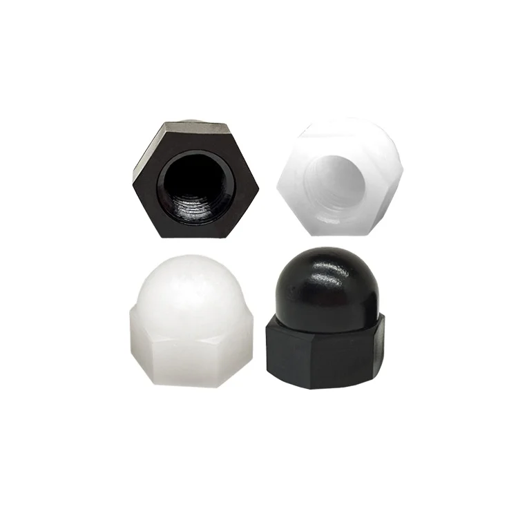 Hex Head Nylon Bolt With Nylon Cap Lock Nut Black Plastic Insulated Extension Bolt