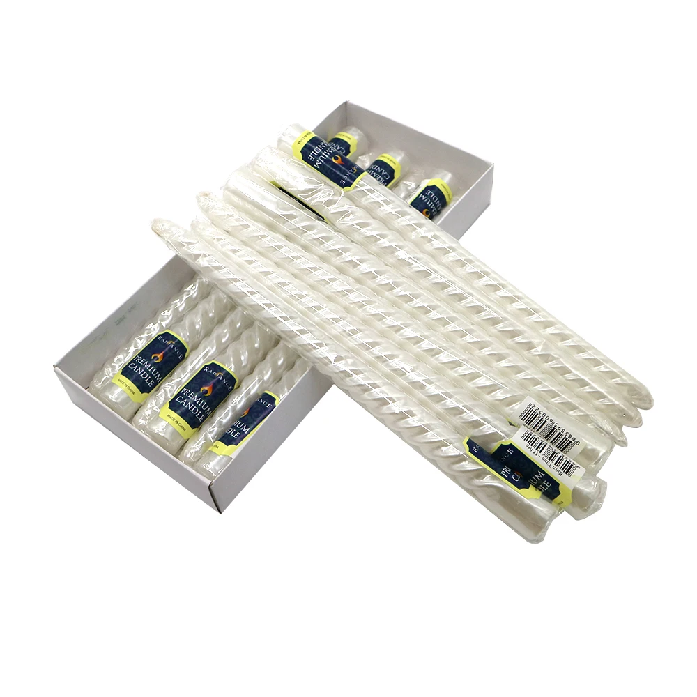 Merry Christmas Hot Sale Spiral Candle Twisted Candle Custom Household WeddingTapered Thread Candle