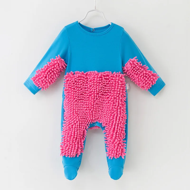 Amazon Hot Selling Autumn Winter Cotton Long Sleeve Baby Romper Baby Mop Suit One-piece Clothes for Boys and Girls Bodysuit