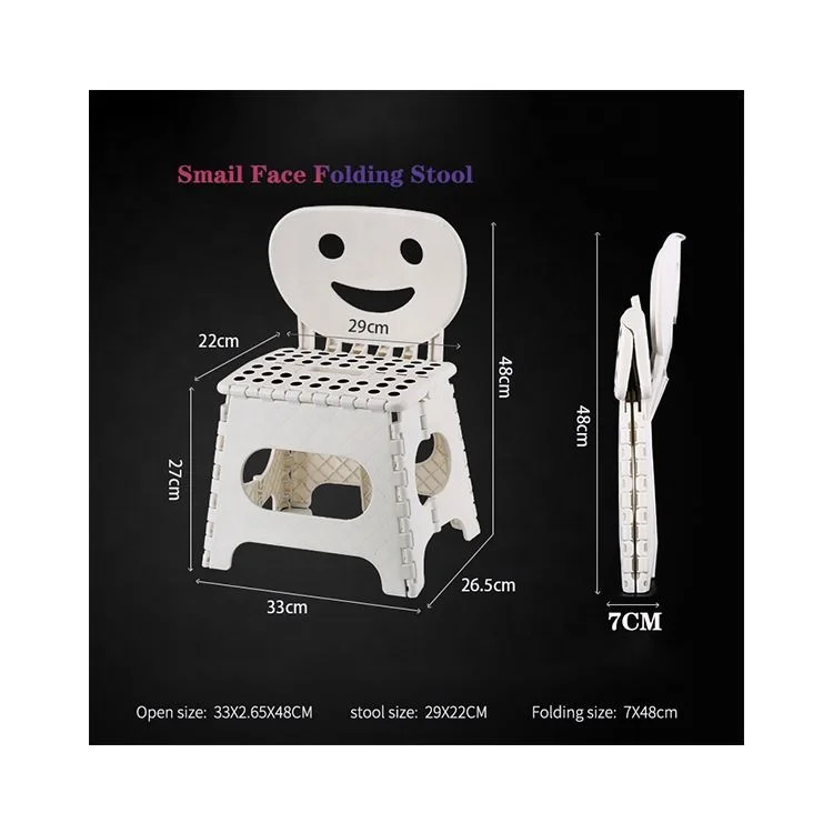 Ladder Folding Step Stool Plastic Folding Stool Great for Kitchen Bathroom Kids or Adults