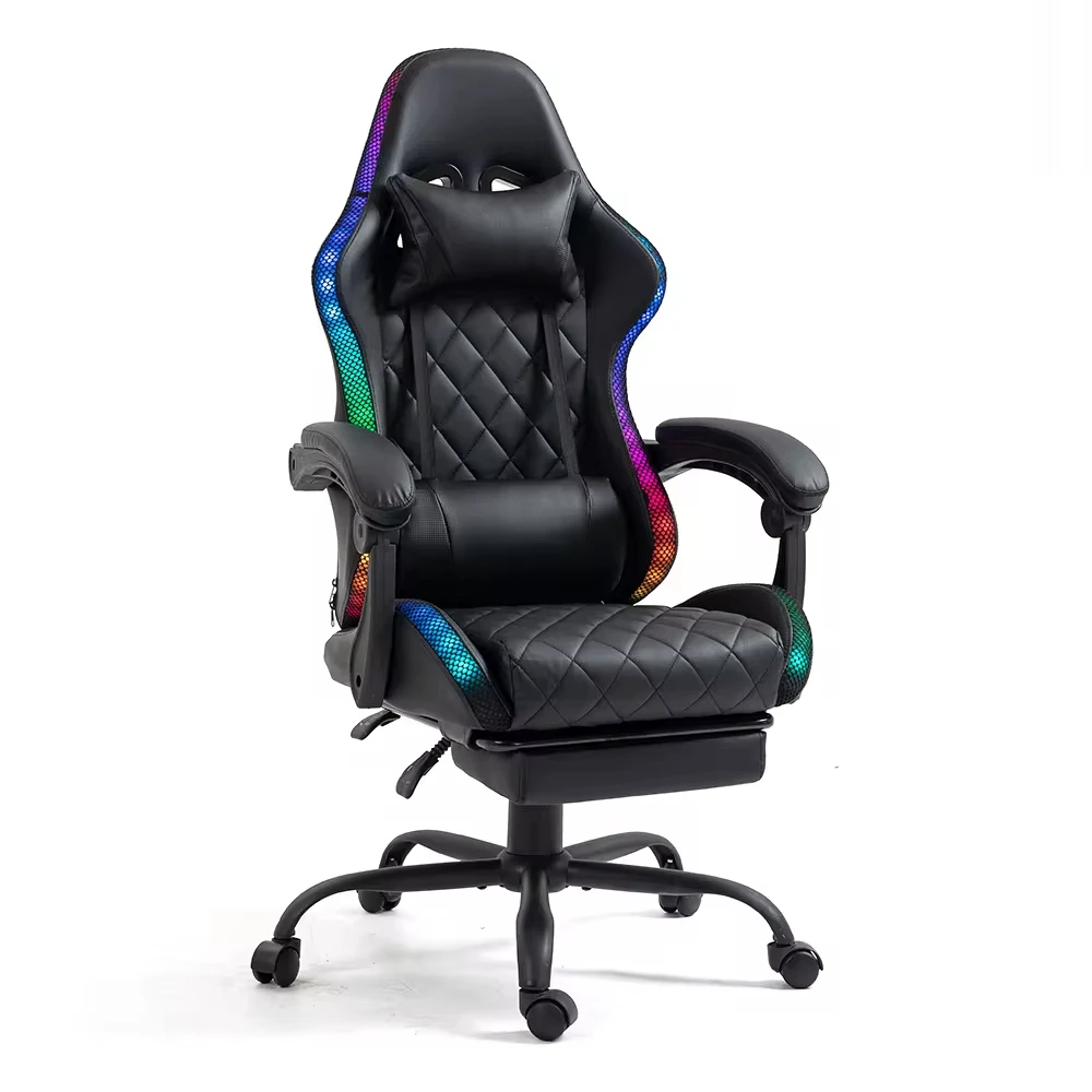 Poland Sunlight Style Gamer Chair Cheap White Wholesale Game Massage Custom Chair Relaxing Video Gaming Chair With Rgb Light