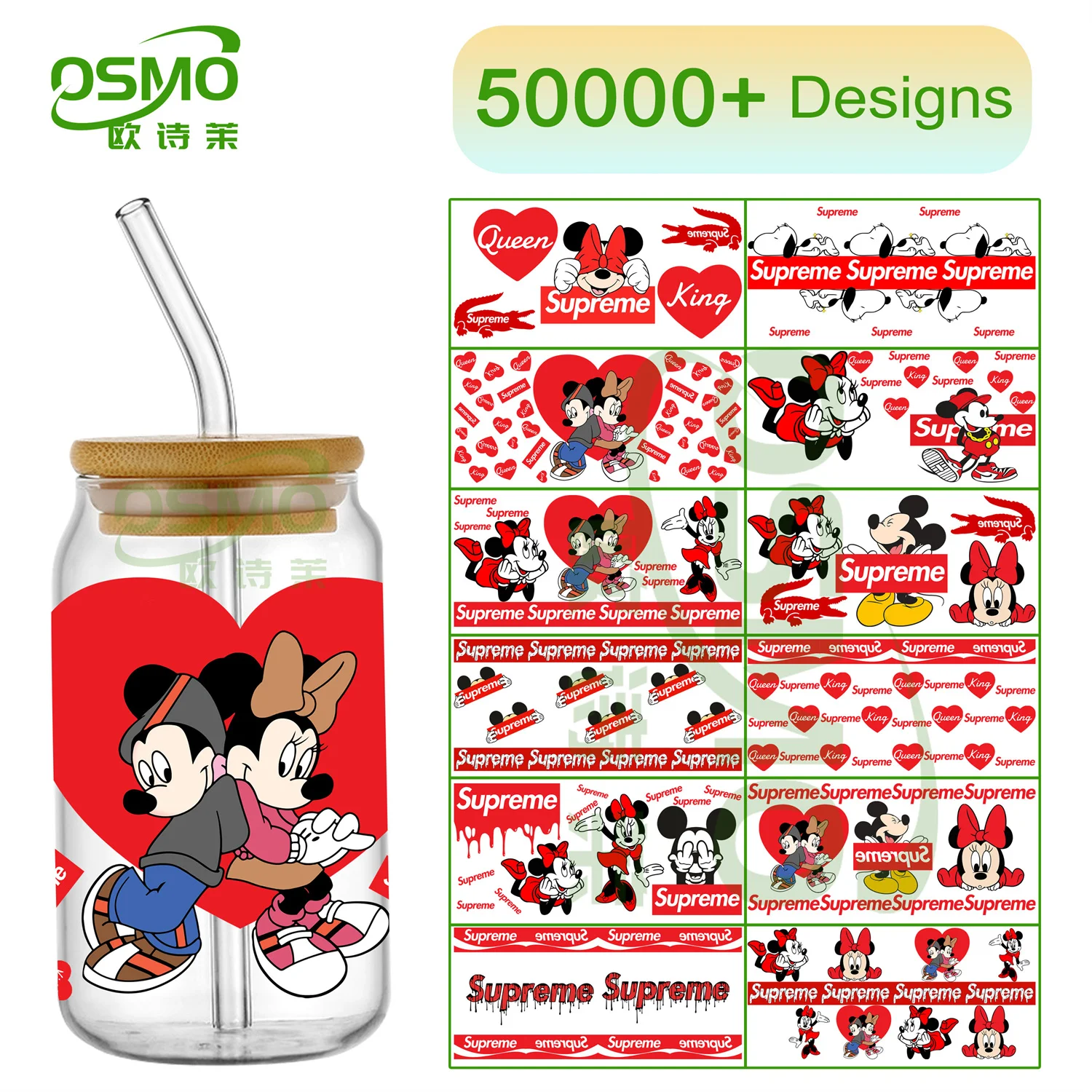 Osmo Factory Love elements uv dtf transfer stickers for glass can