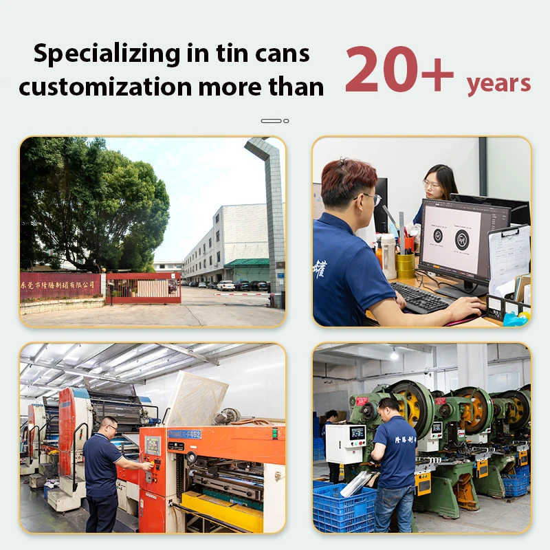 Custom Logo Rectangular Black Silver Gift Tool Storage Candy Hinge Tin Case Packaging Metal Small Custom Tin Box