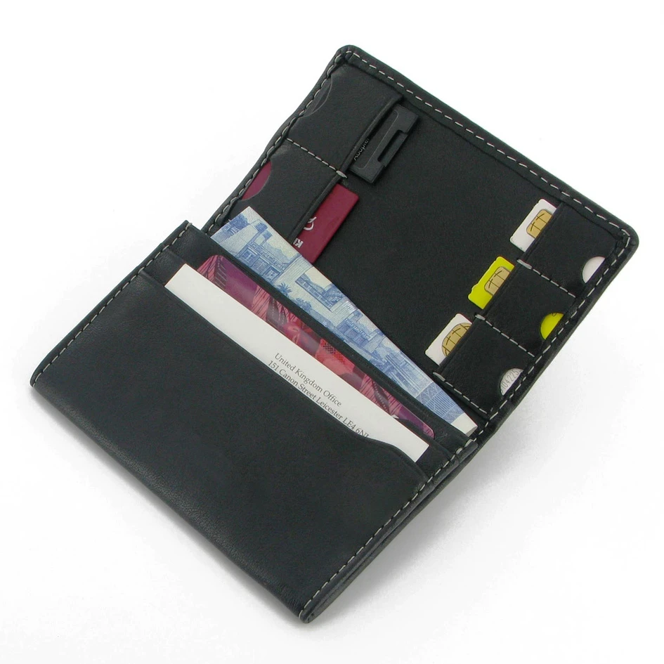 PU leather micro sd memory card holder
