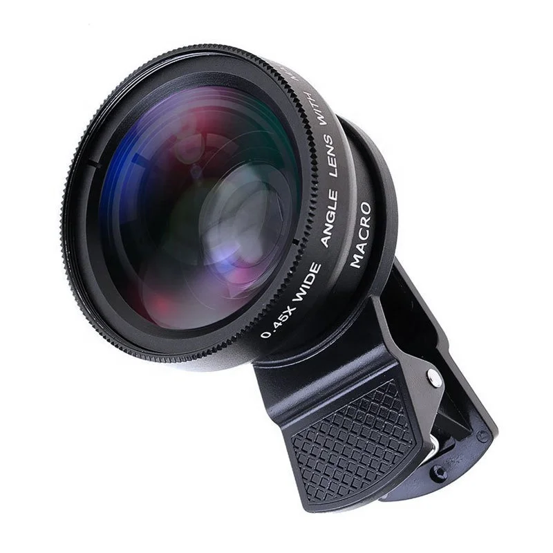 Photography Wide-Angle Lens For Mobile Phone Mobile Phone Telescope Phone Camera 37mm 0.45X 49UV Super Wide Angle Macro Lens