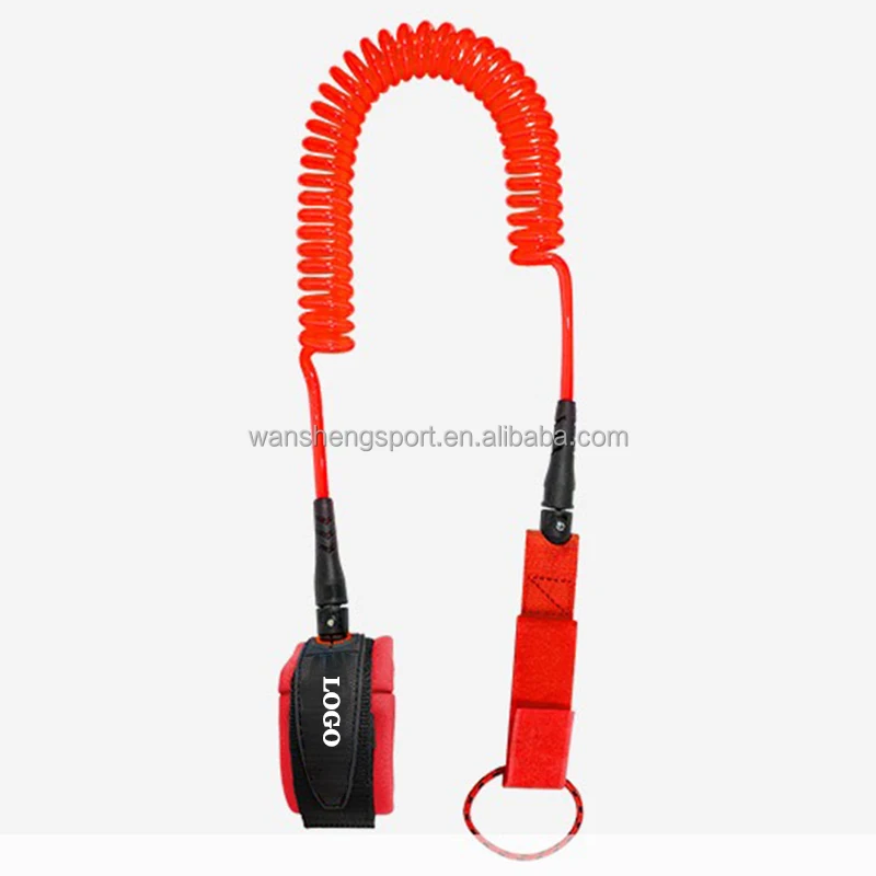 High Quality SUP Leash Coil Leg Rope Surfboards Leash OEM Surf Leash Coiled Ankle Rope accessories for paddle surf
