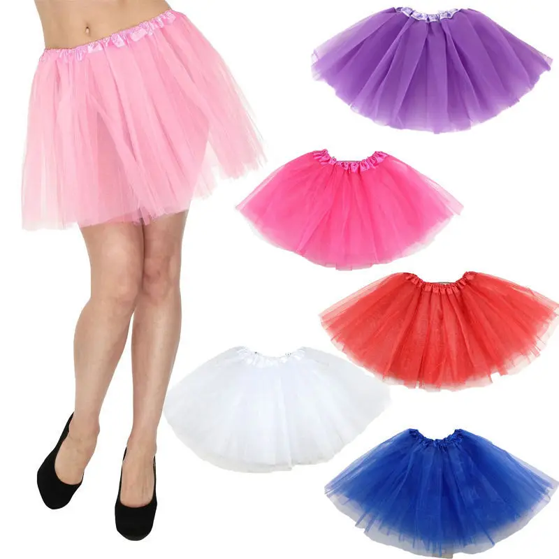 Summer Women Vintage Tulle Skirt Short Tutu Mini Skirts Adult Fancy Ballet Dancewear Party Costume Ball Gown Mini skirt