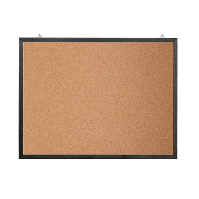 Black Wood Framed Cork Bulletin Board Pin Board