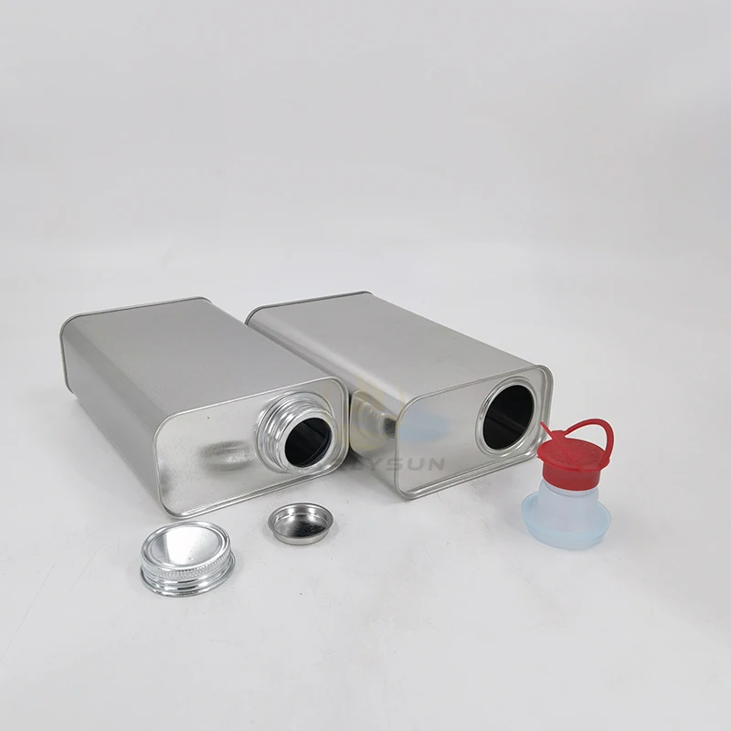 Square Paint Can With Plastic Handle and Metal Ear Made in China