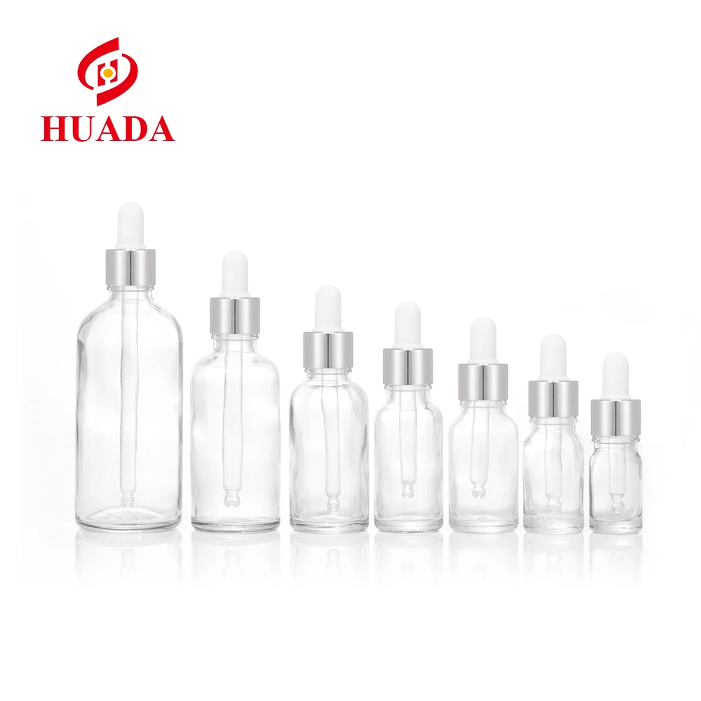 Wholesale sales of transparent empty drop oil glass skin care cosmetics drop bottle without process