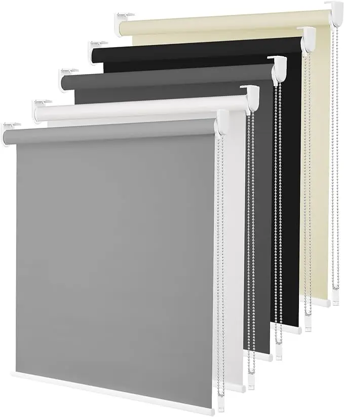Blackout Roller Shades, Blinds for Indoor Windows with Thermal Insulated, Window Blinds for Home Office Bedroom, Easy Installed